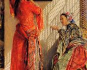 Indoor Gossip, Cairo - 约翰·费德里克·里维斯